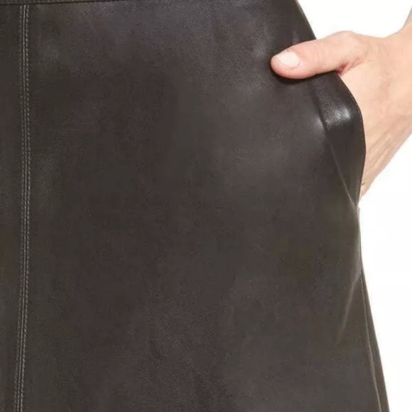 HALOGEN | Nordstrom A Line Leather Skirt - Picture 5 of 14